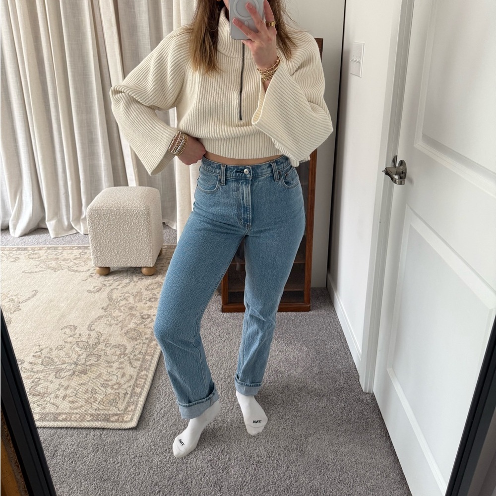 Abercrombie 90s Straight Ultra HR Women's Blue Jeans